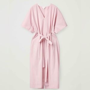 COS Dust Pink BELTED KAFTAN DRESS / Size 8